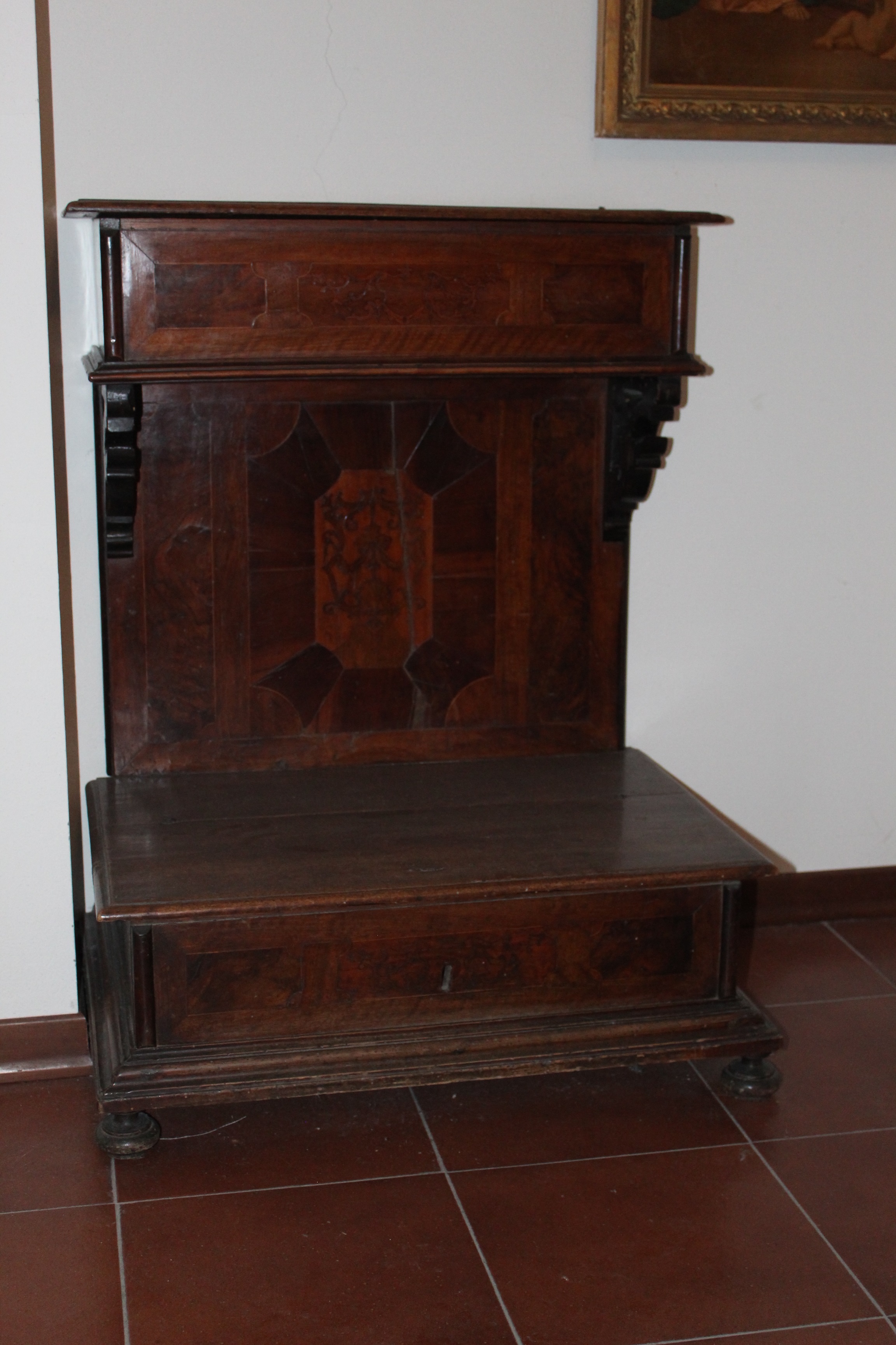 inginocchiatoio, opera isolata - bottega romagnola (XVIII)