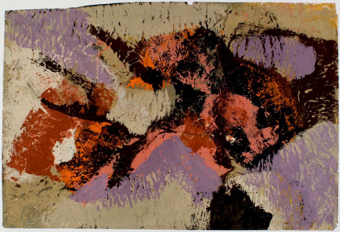 Senza titolo, composizione astratta (dipinto, opera isolata) di Scialoja Toti - ambito italiano (metà XX)