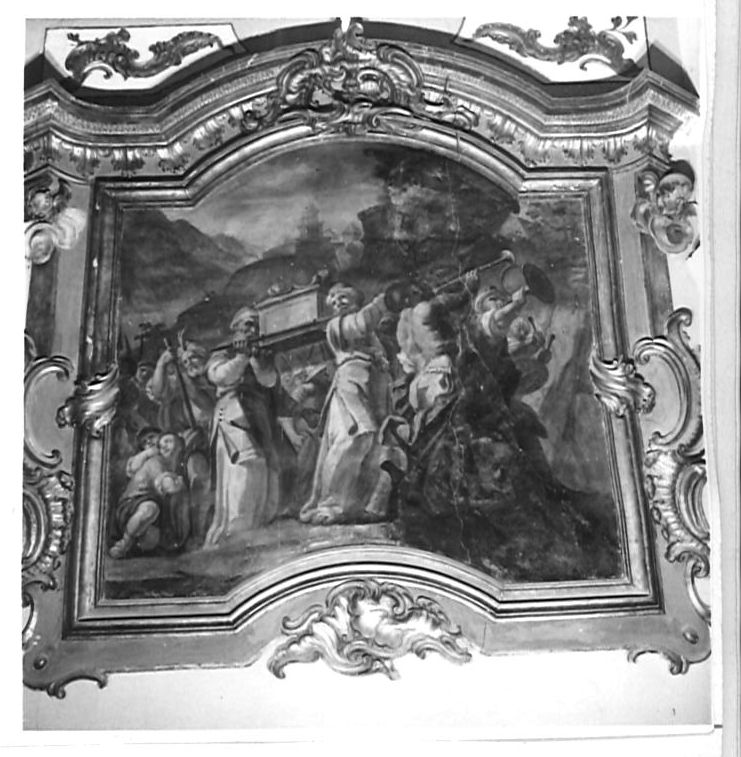 arca di Noè che galleggia sulle acque (dipinto) di Gamba Paolo (attribuito) (sec. XVIII)