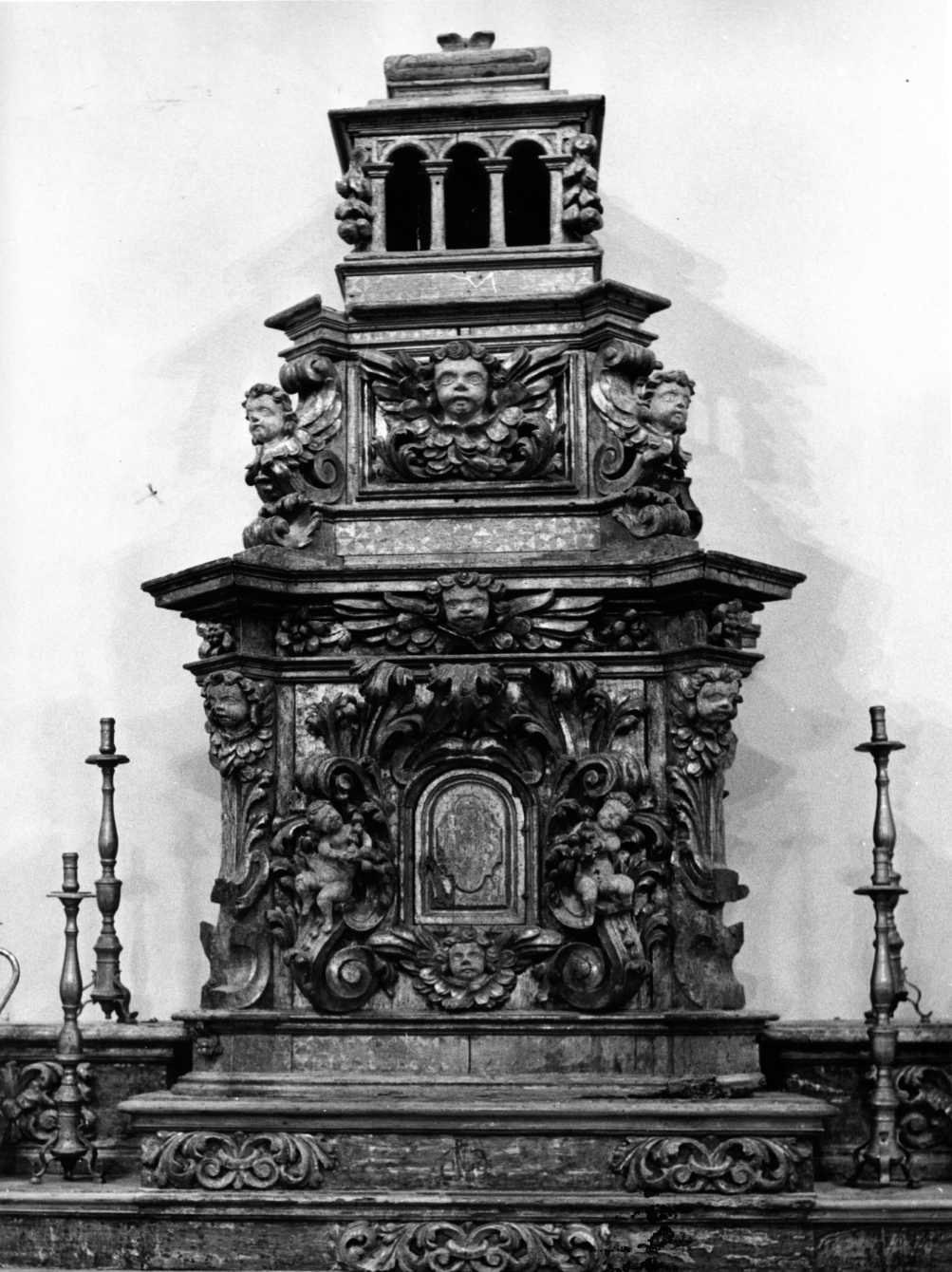 tabernacolo - a frontale architettonico - bottega molisana (sec. XVIII)