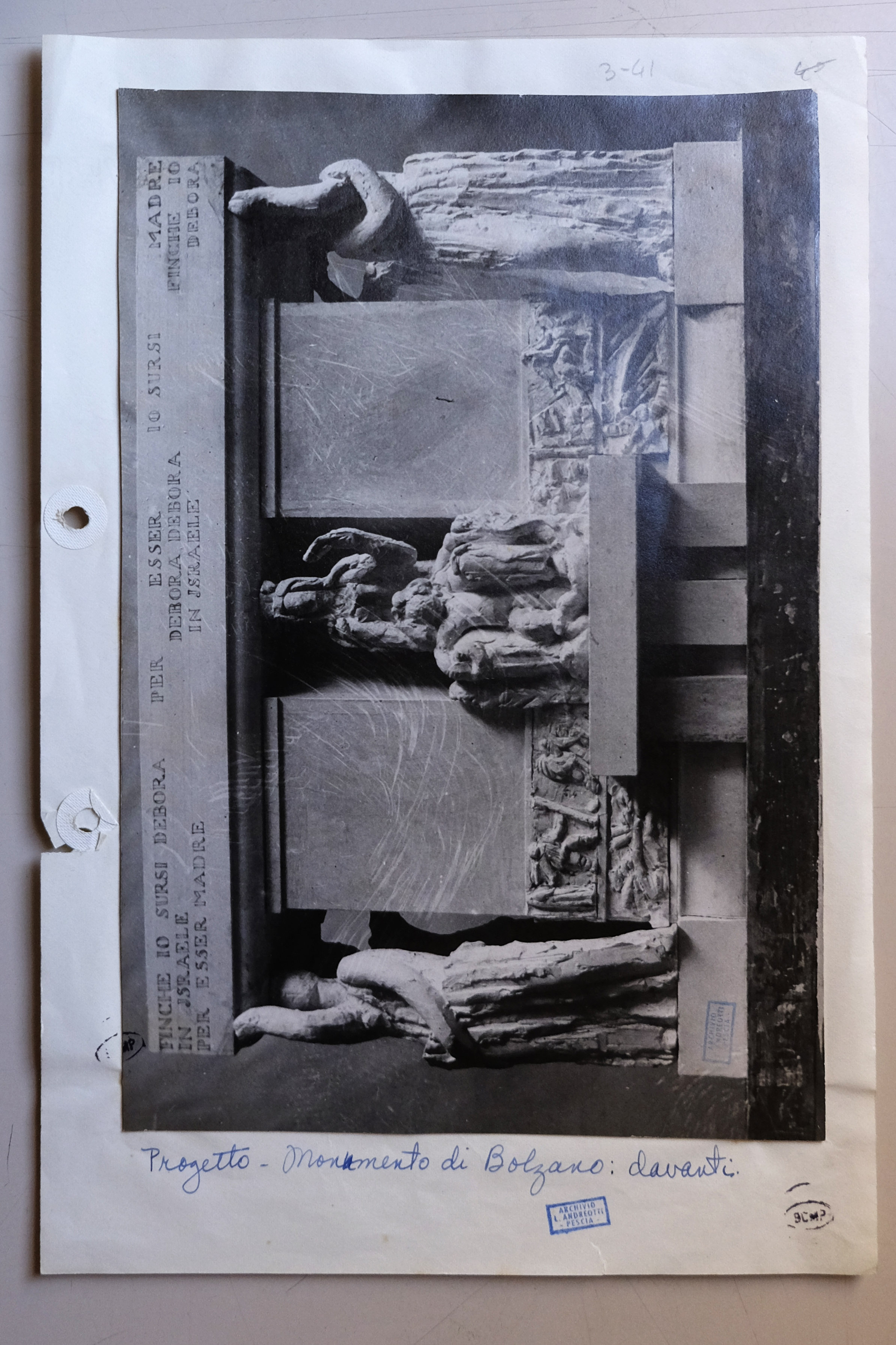 Andreotti, Libero. Monumento ai caduti - Bozzetti (positivo) di Anonimo, Andreotti (prima metà XX)