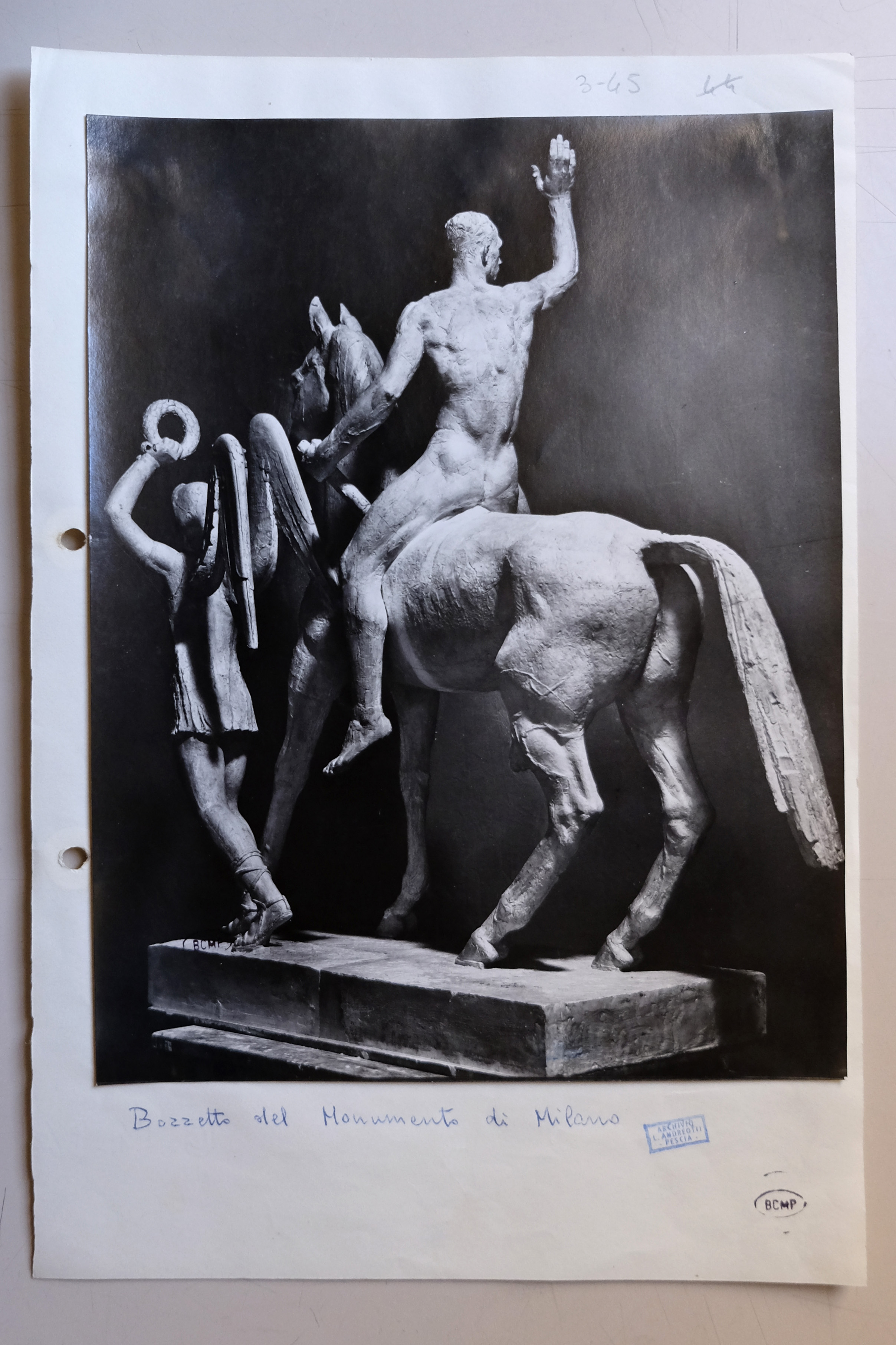 Andreotti, Libero. Monumento ai caduti - Bozzetti (positivo) di Anonimo, Andreotti (secondo quarto XX)