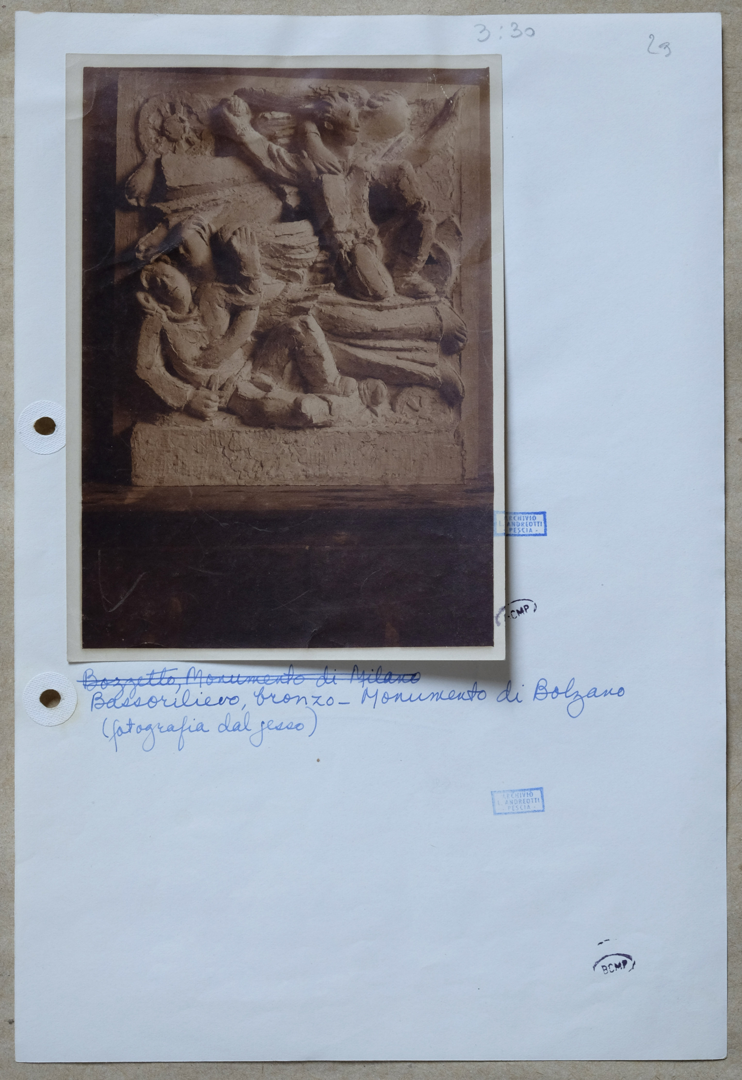 Andreotti, Libero. Monumento ai caduti - Bozzetti (positivo) di Anonimo, Andreotti (prima metà XX)