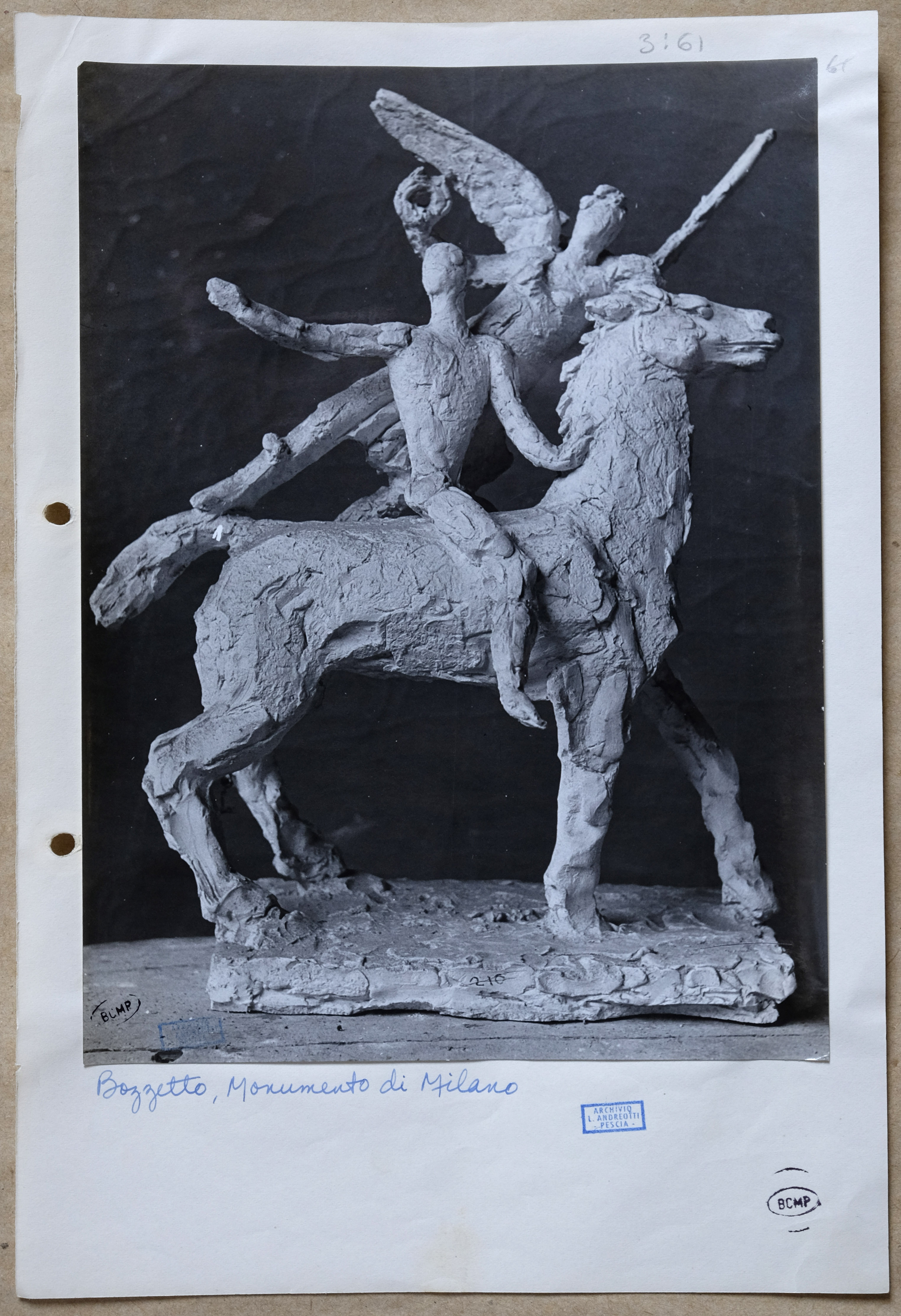 Andreotti, Libero. Monumento ai caduti - Bozzetti (positivo) di Anonimo, Andreotti (secondo quarto XX)