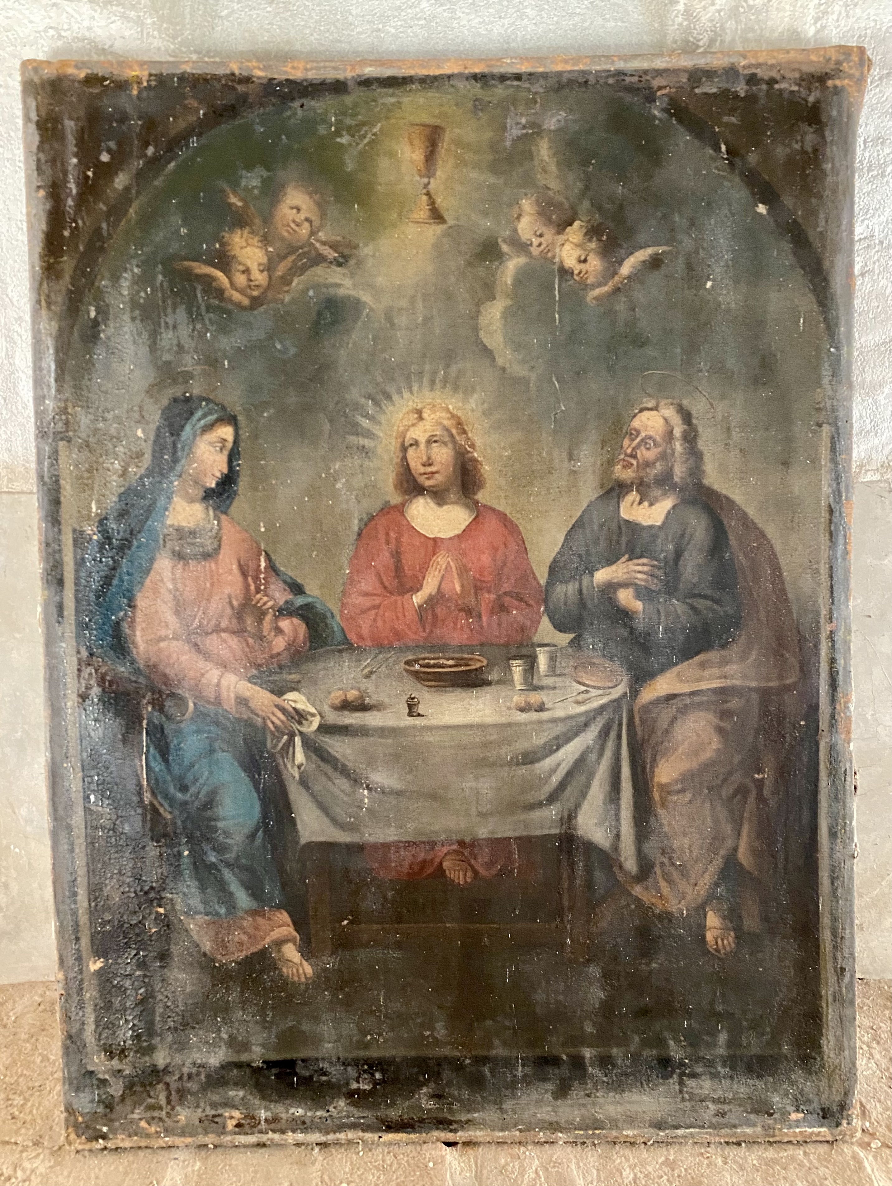 Cena eucaristica, Sacra Famiglia (dipinto) - ambito mantovano (seconda metà XVIII)