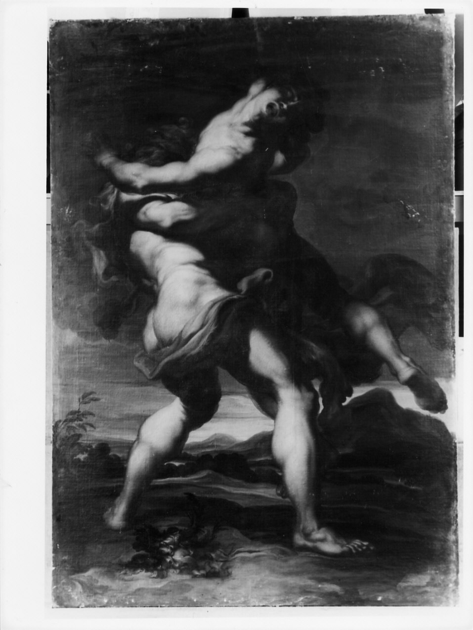 Ercole e Anteo (dipinto, opera isolata) di De Ferrari Gregorio (inizio XVIII)