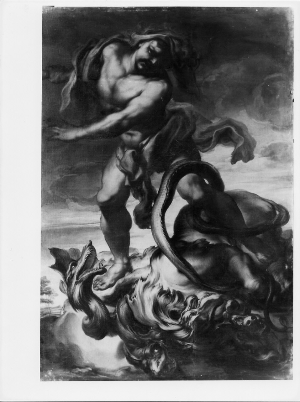 Ercole e l'idra, Le fatiche di Ercole (dipinto, opera isolata) di De Ferrari Gregorio (inizio XVIII)