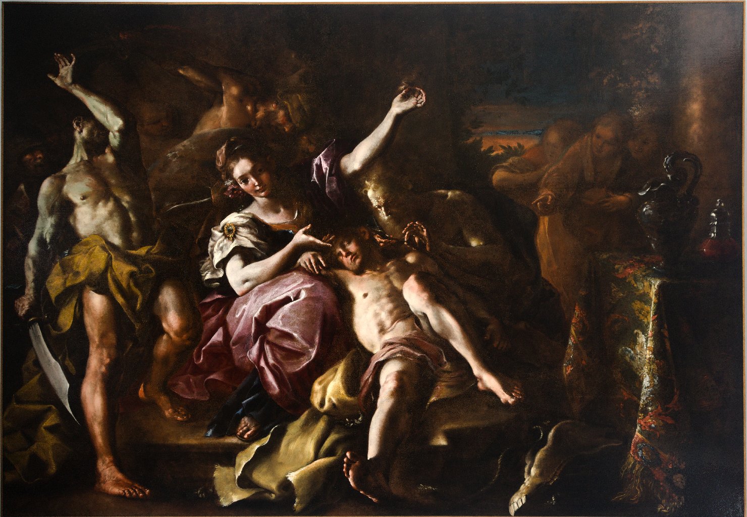 Sansone e Dalila (dipinto, opera isolata) di Guidobono Bartolomeo detto Prete Savonese (fine XVII)