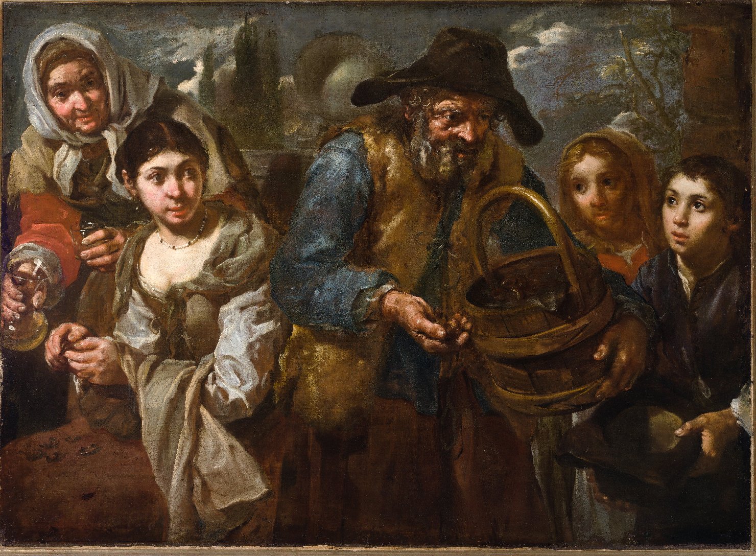 Venditore di castagne (Allegoria del gusto) (dipinto) di Keilhau Eberhard detto Monsù Bernardo (sec. XVII)