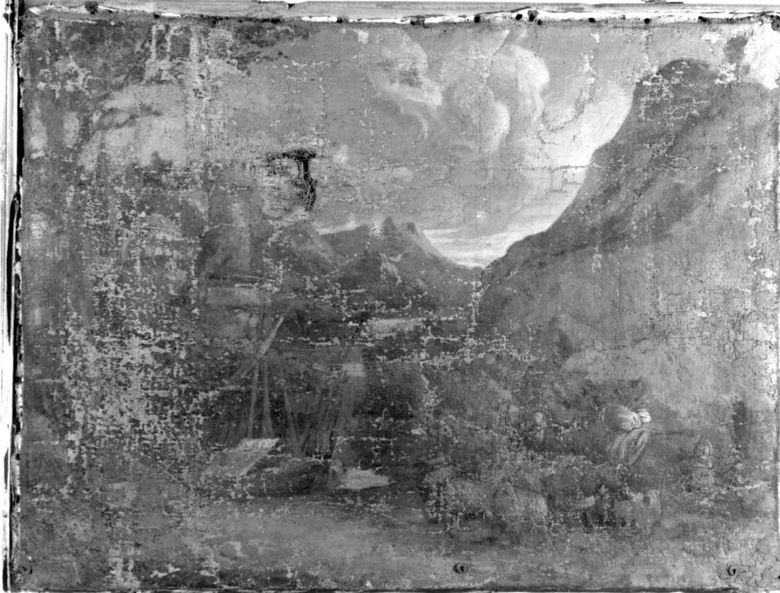 paesaggio montano (dipinto) - ambito emiliano-romagnolo (seconda metà sec. XVIII)