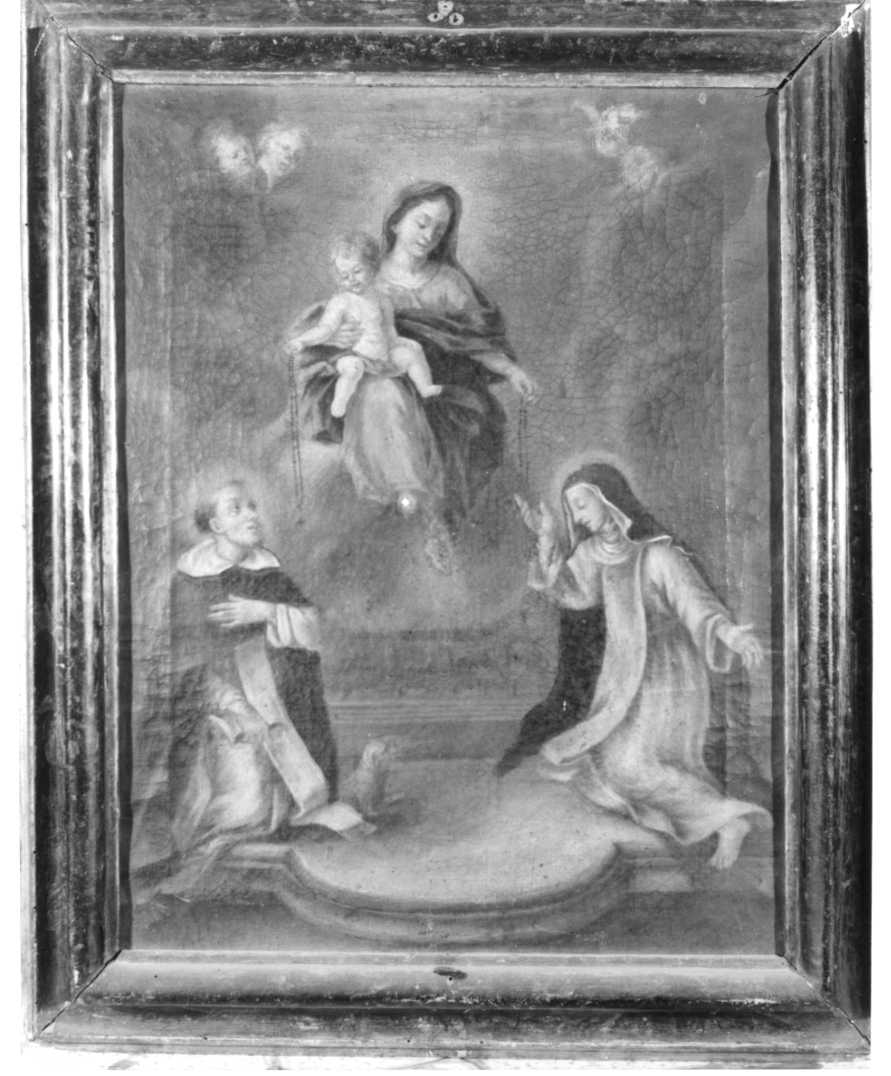 Madonna del Rosario con San Domenico e Santa Caterina da Siena (dipinto) - ambito romagnolo (sec. XIX)