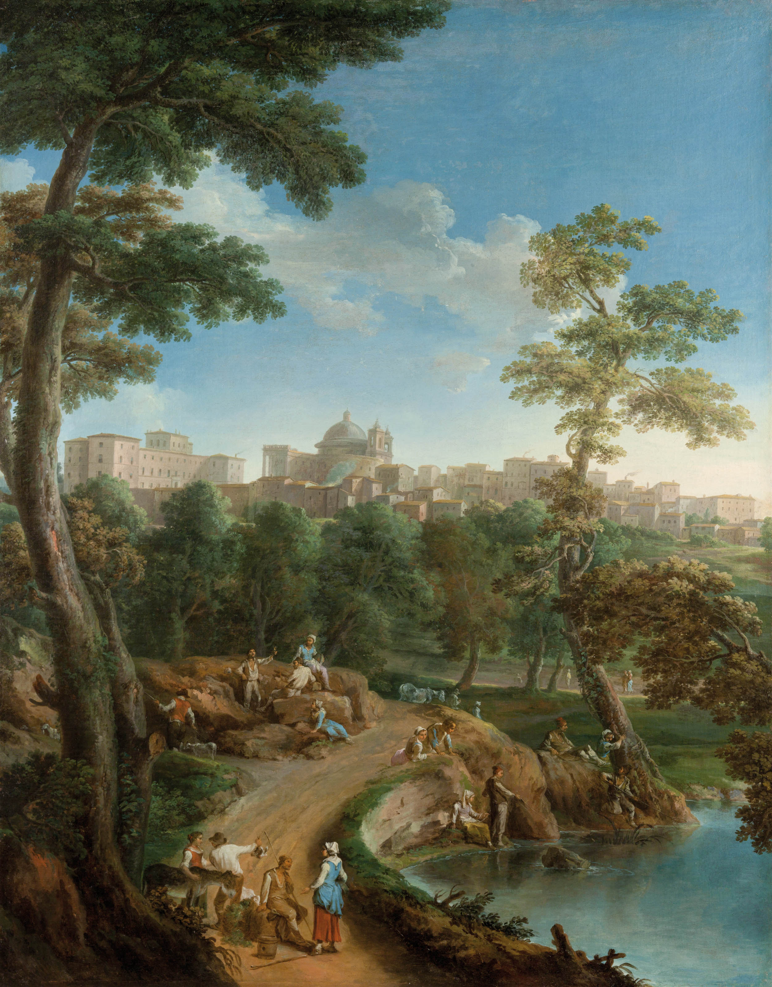 Veduta di Ariccia (dipinto, ciclo) di Anesi, Paolo (attribuito), Monaldi, Paolo (attribuito) (seconda metà XVIII)