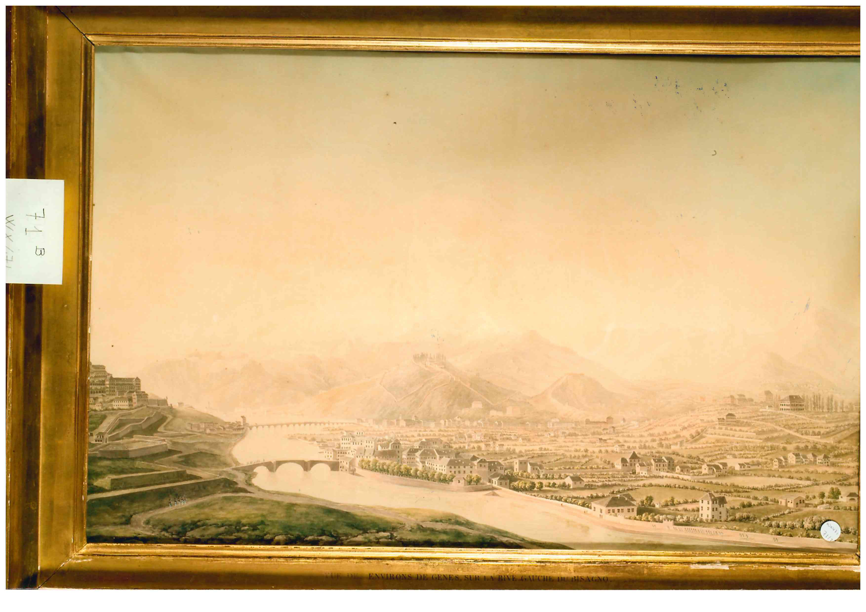 Veduta di Genova (dipinto, coppia) di Giuseppe Pietro Bagetti (attribuito) (inizio XIX)