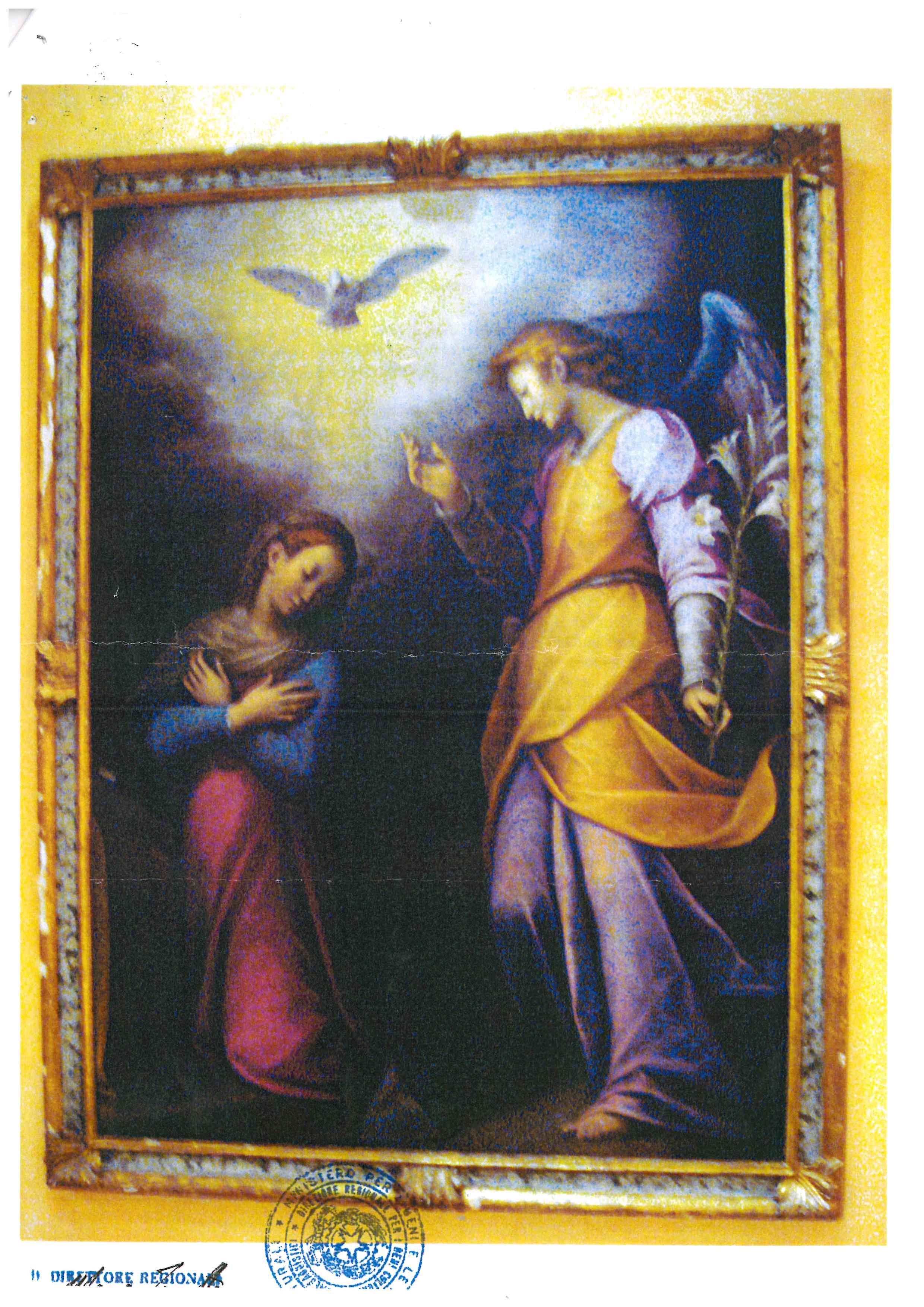 Annunciazione (dipinto, opera isolata) di Guglielmo Caccia (attribuito) (inizio XVII)
