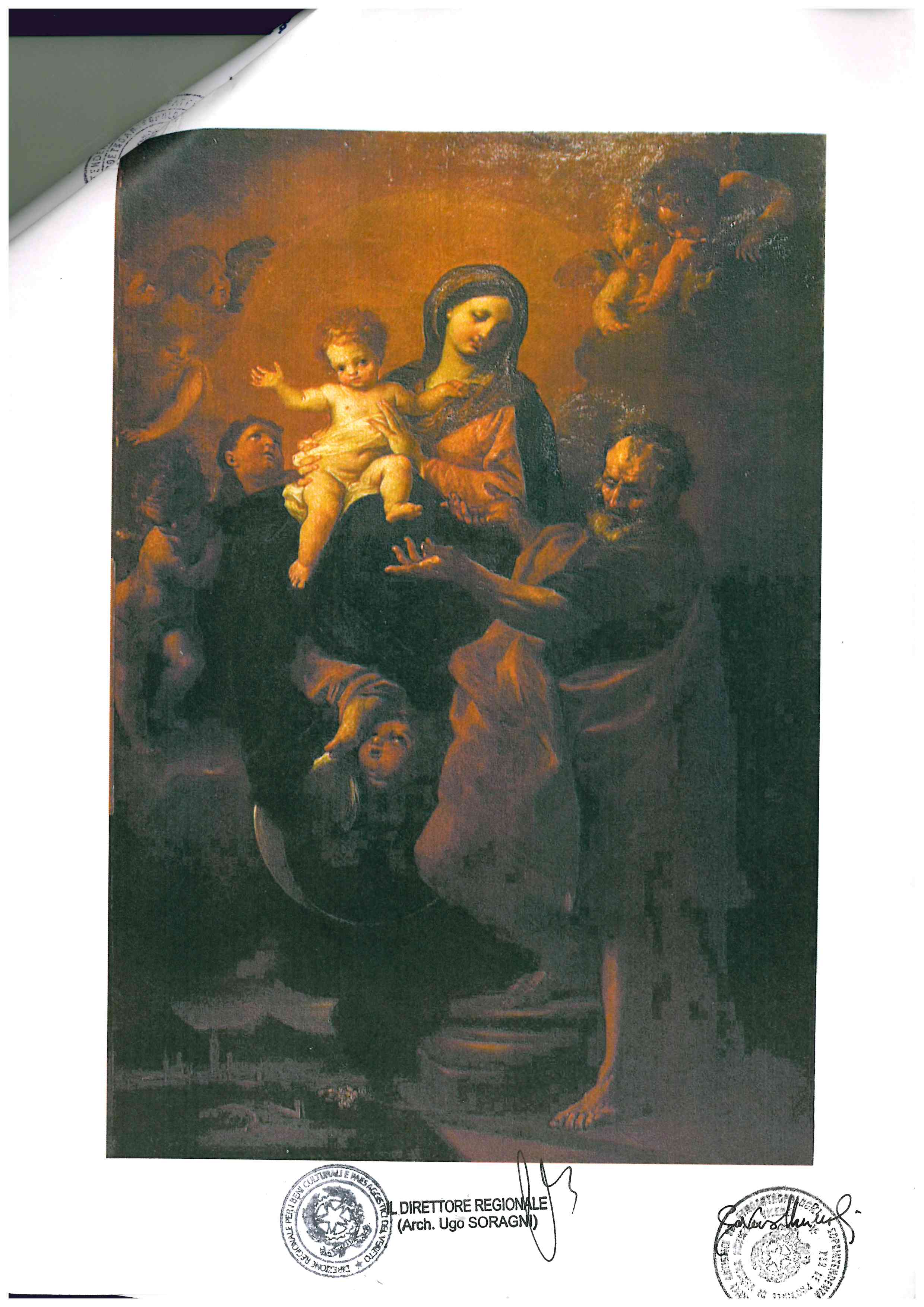 Il patrocinio di San Giuseppe e l'Immacolata Concezione con Gesù Bambino (dipinto, opera isolata) di Daniel Seiter (attribuito) (fine XVII)