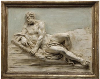 Ercole a riposo (bassorilievo, serie) di Collino, Ignazio (attribuito) (seconda metà XVIII)