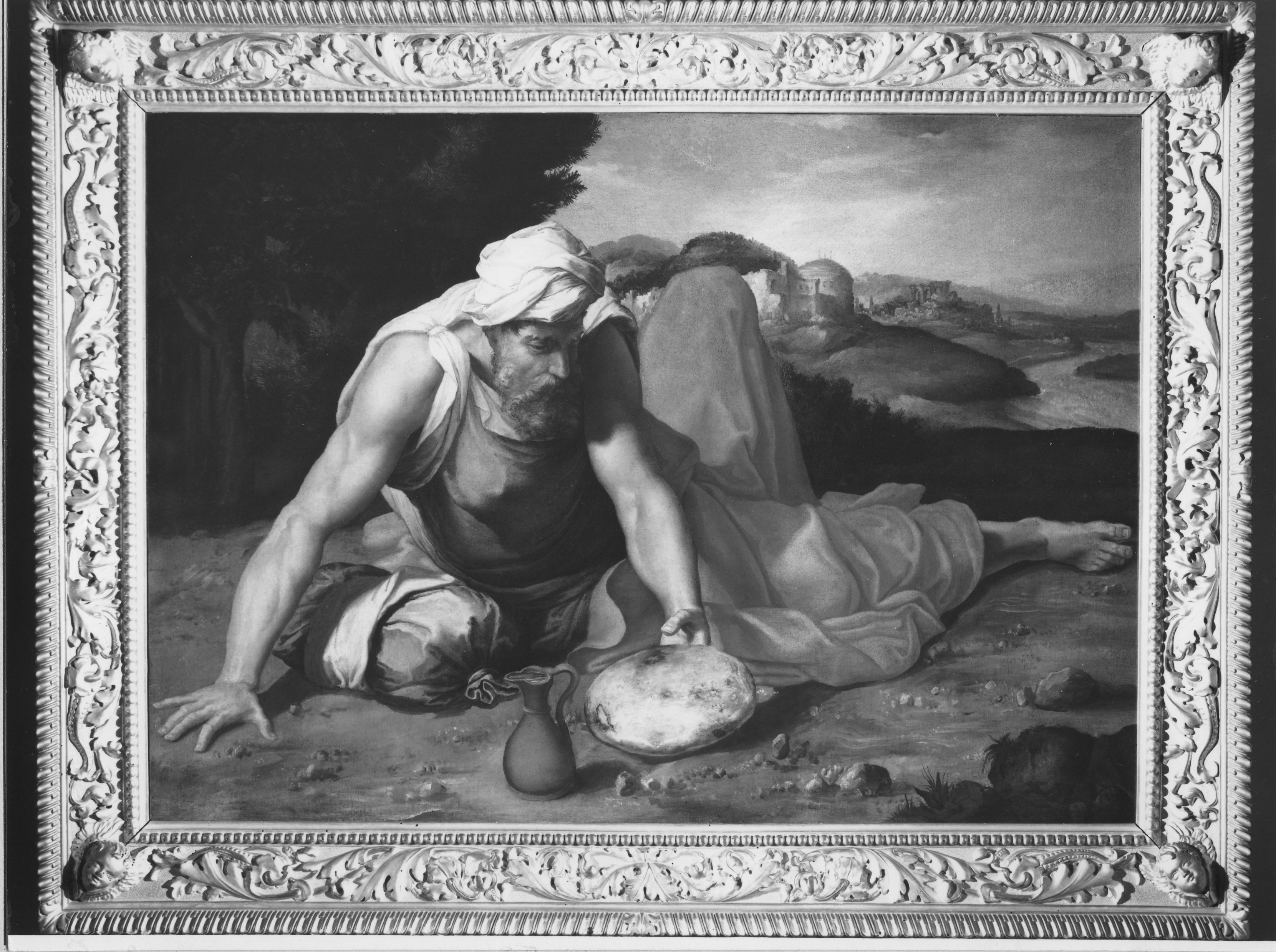 Elia nel deserto (dipinto, opera isolata) di Ricciarelli Daniele detto Daniele da Volterra (attribuito) (secondo quarto XVI)