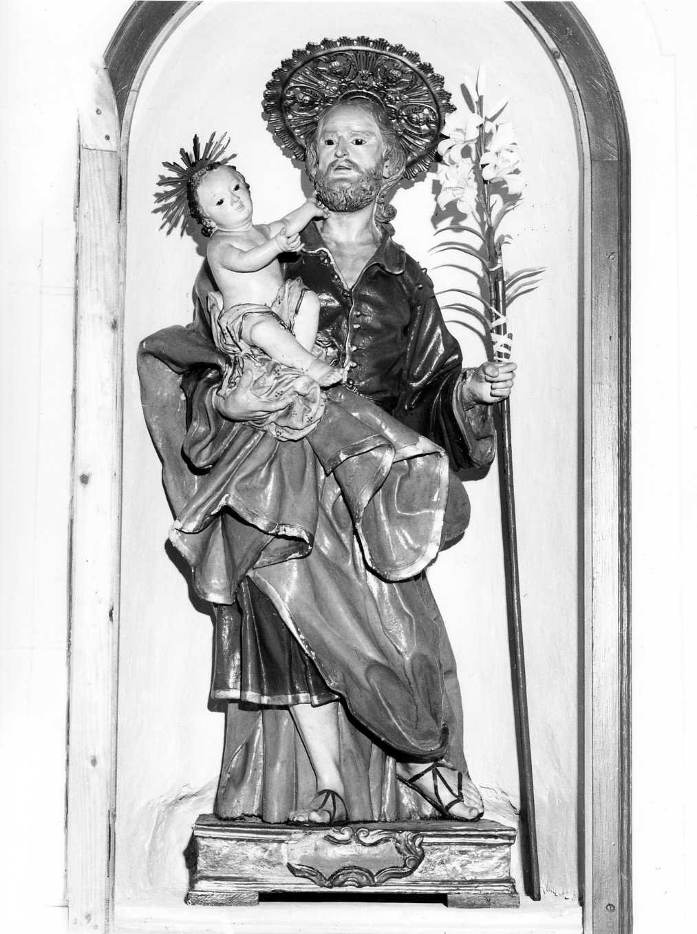 San Giuseppe e Gesù Bambino (statua) di Di Zinno Paolo Saverio (attribuito) (seconda metà sec. XVIII)