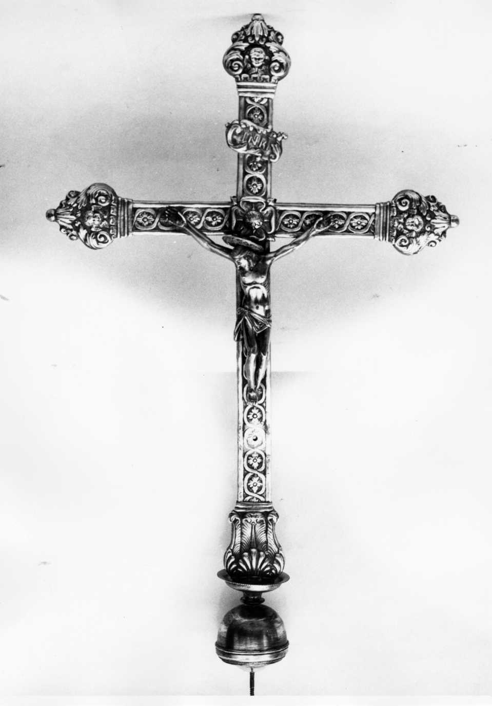 croce processionale, opera isolata - bottega Italia meridionale (sec. XIX)