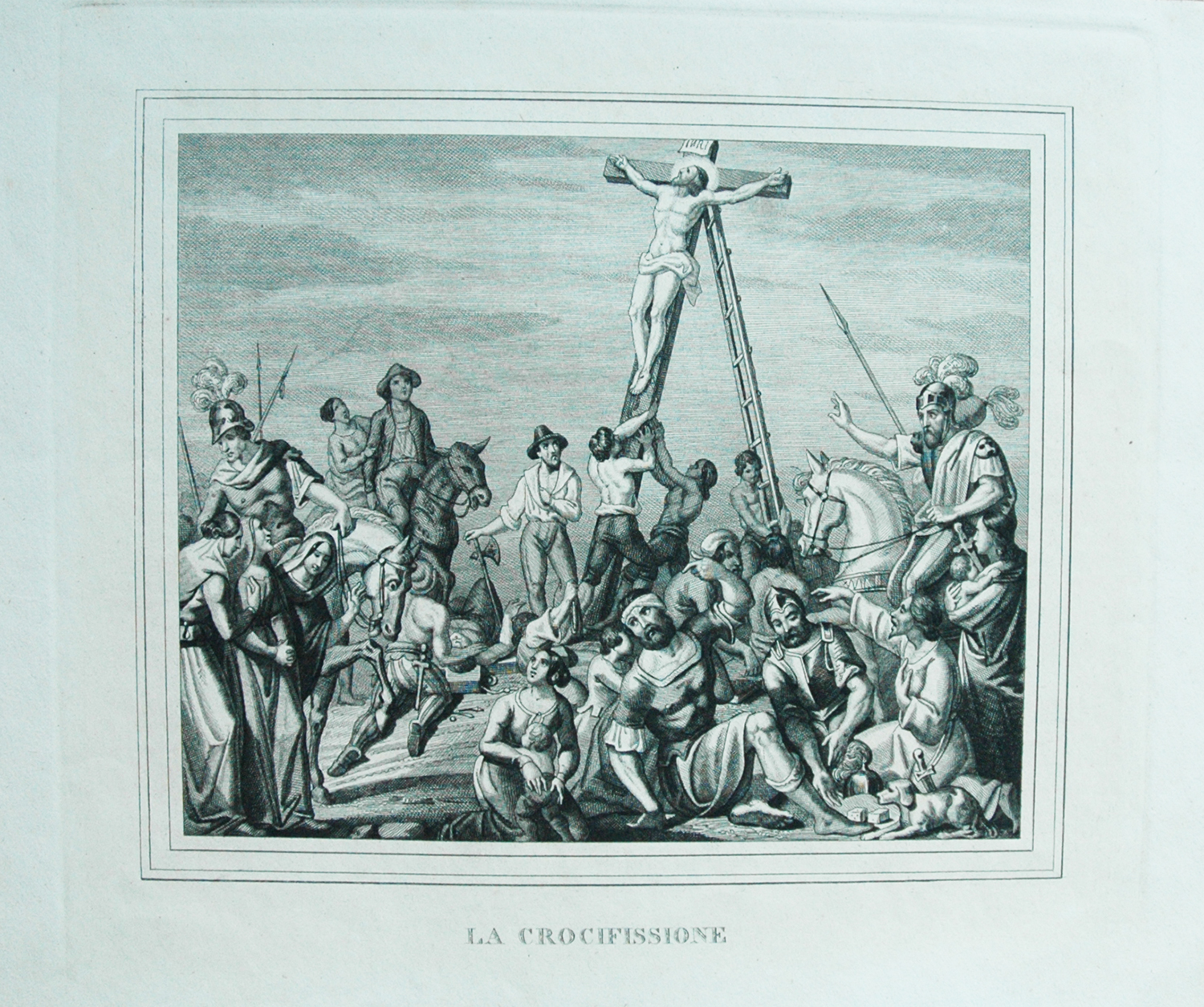 Crocifissione, Crocifissione (stampa, serie) di Pera, Giuseppe (attribuito) - ambito italiano (prima metà XIX)