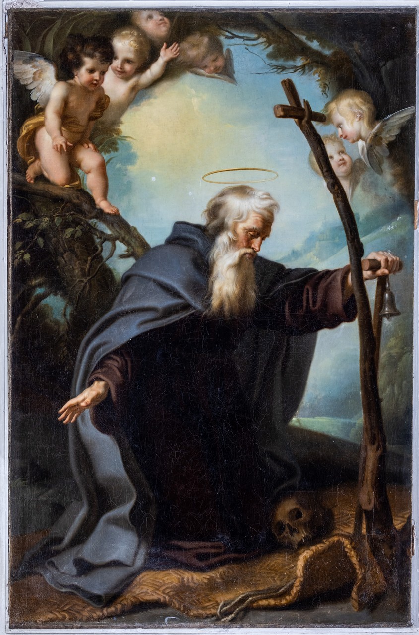 Sant'Antonio Abate in meditazione (dipinto, opera isolata) di Cavallucci Antonio (fine XVIII)