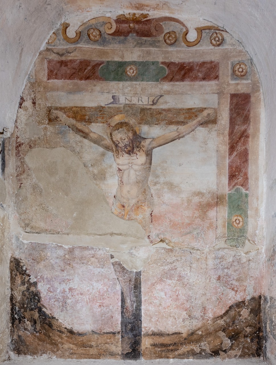 Cristo crocifisso (dipinto, opera isolata) di Sensini Pietro Paolo (attribuito) (XVI-XVII)
