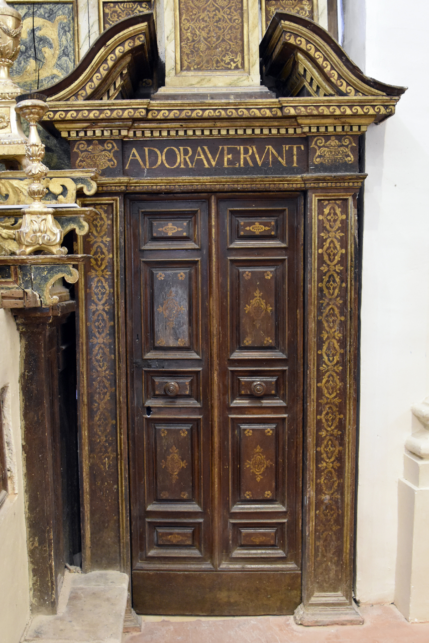 porta - ad un battente, elemento d'insieme - bottega umbra (XVII)