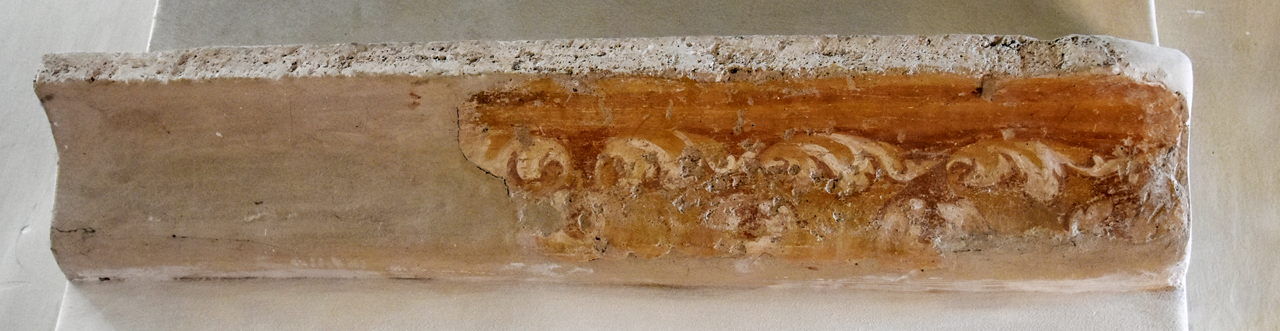 motivi decorativi vegetali (dipinto, frammento) di Mazzaforte Giovanni di Corraduccio (attribuito) (XV)