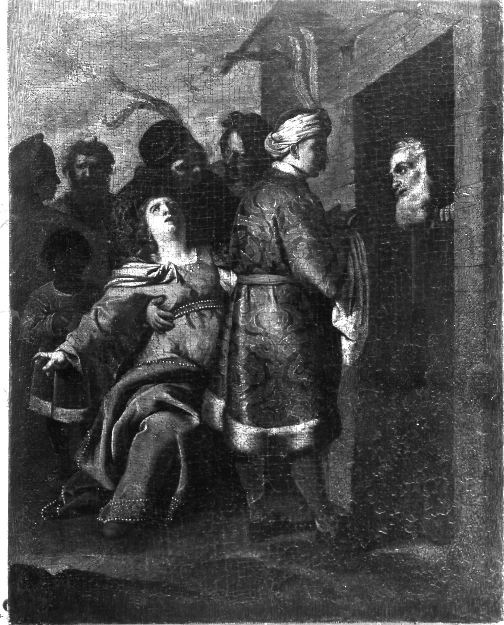 Sant'Antonio Abate libera dal demonio la figlia di Massimiano (dipinto, elemento d'insieme) di Guarino Francesco (attribuito) (secondo quarto sec. XVII)