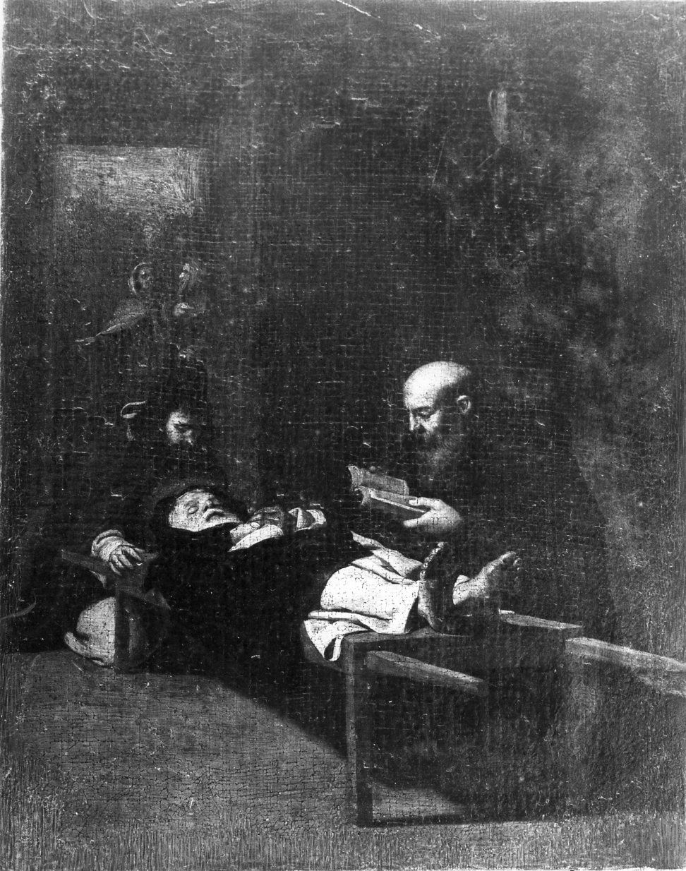 Sant'Antonio muore attorniato dai confratelli (dipinto) di Guarino Francesco (attribuito) (secondo quarto sec. XVII)