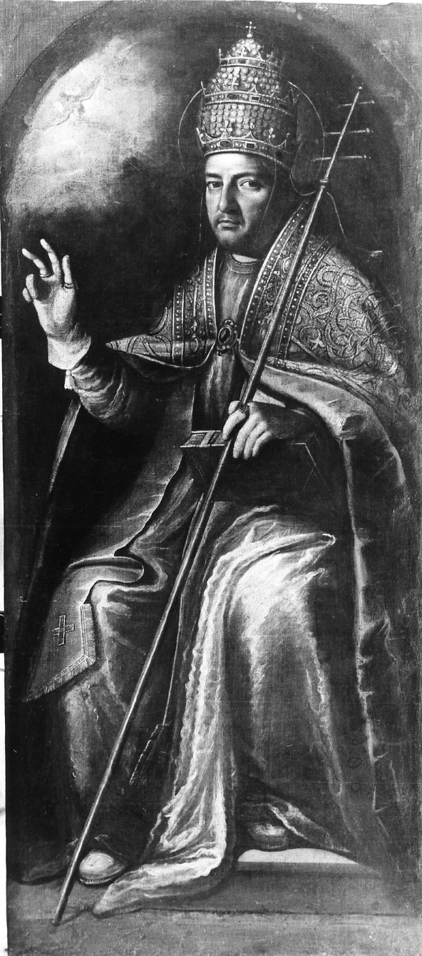 Santo vescovo (dipinto) di Cecere Scipione (attribuito) (inizio sec. XVII)