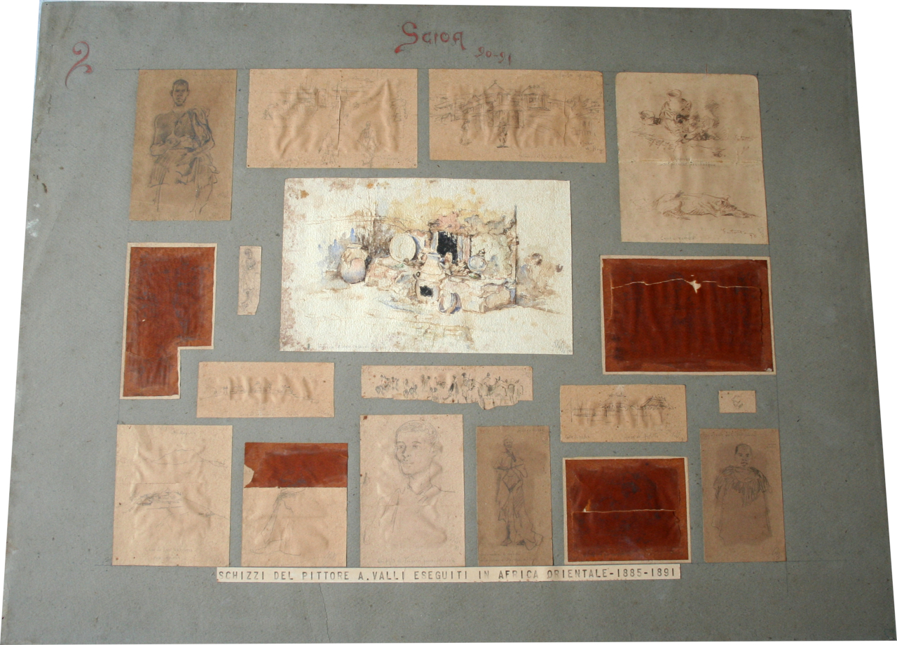 Scioa 1890-1891 (disegno, serie) di Augusto Valli (XIX secolo)