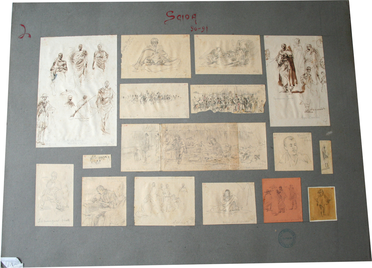 Scioa 1890-1891 (disegno, serie) di Augusto Valli (XIX secolo)