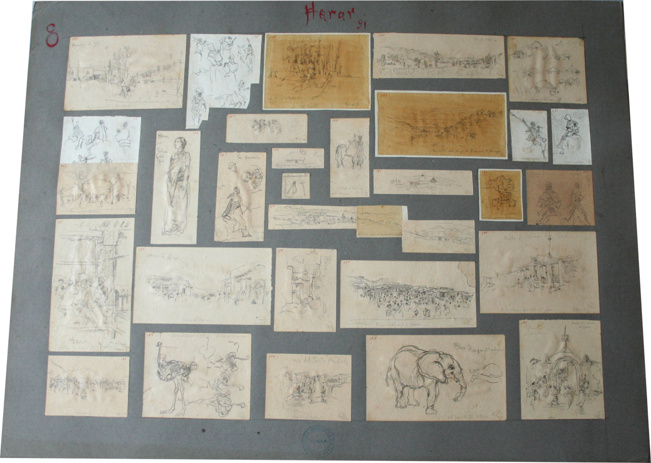 Harar 1891 (disegno, serie) di Augusto Valli (XIX secolo)