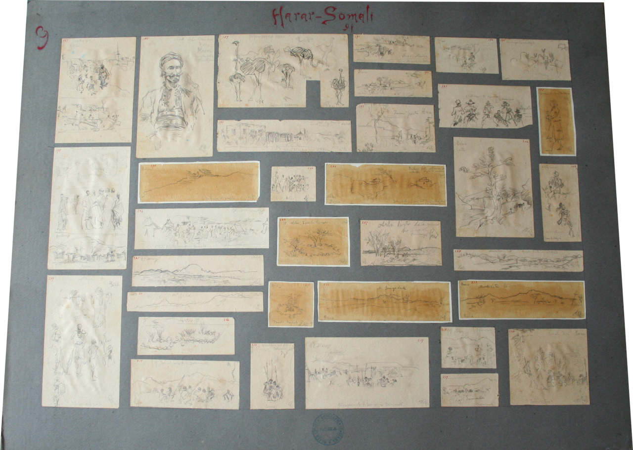 Harar-Somali 1891 (disegno, serie) di Augusto Valli (XIX secolo)
