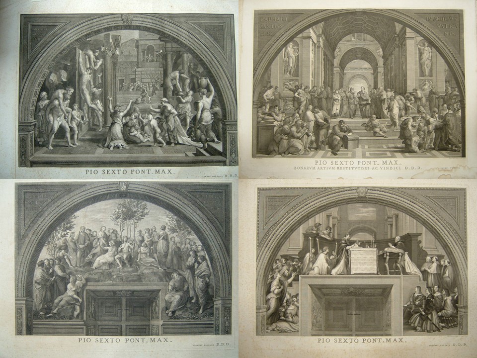 Le stanze del Vaticano (da Le Blanc C., v. 4 p. 153) (stampa) di Volpato Giovanni, Nocchi Bernardino, Sanzio Raffaello (sec. XVIII)
