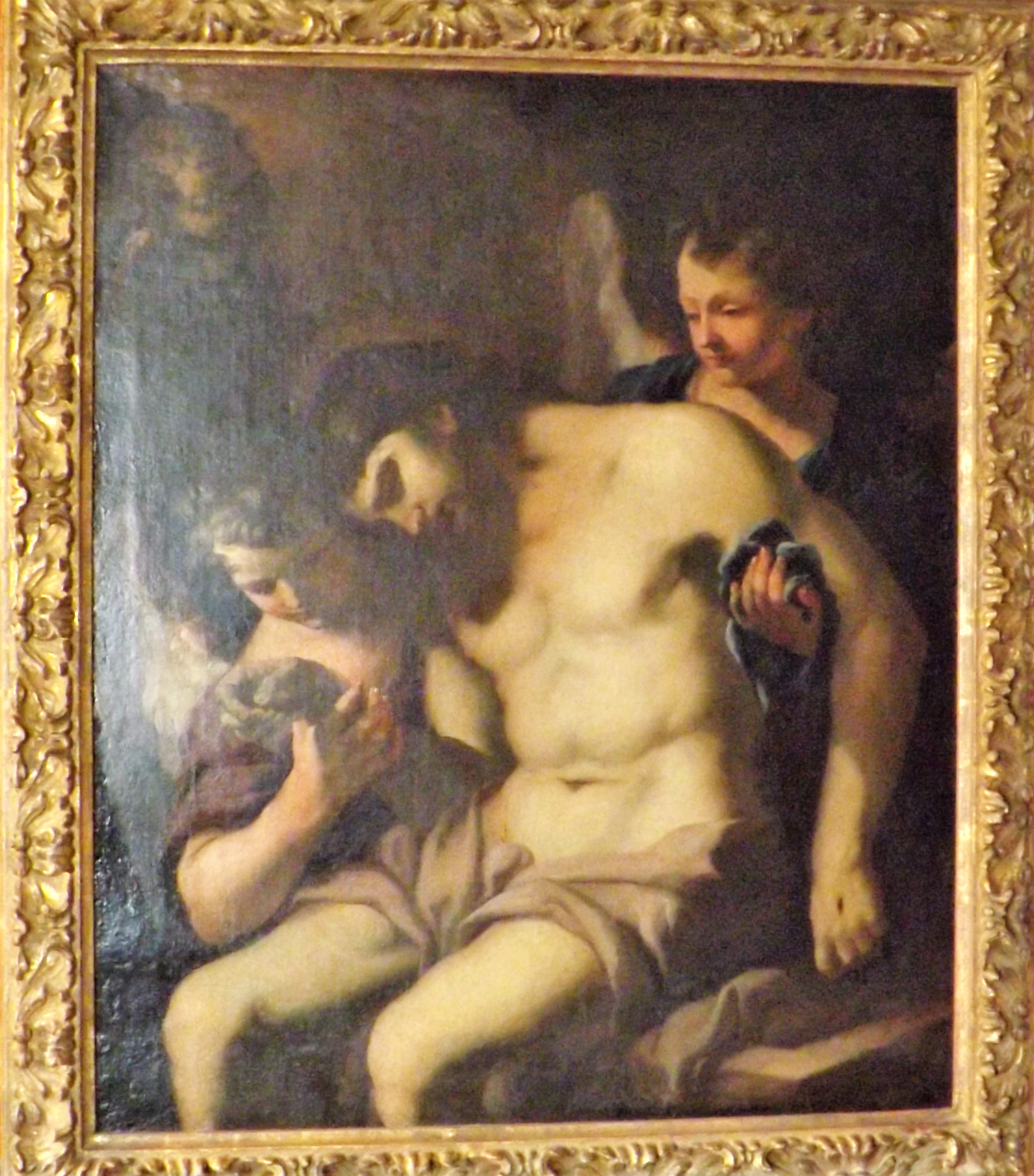 Pietà con angeli (dipinto, opera isolata) - ambito napoletano (seconda metà Sec. XVII)