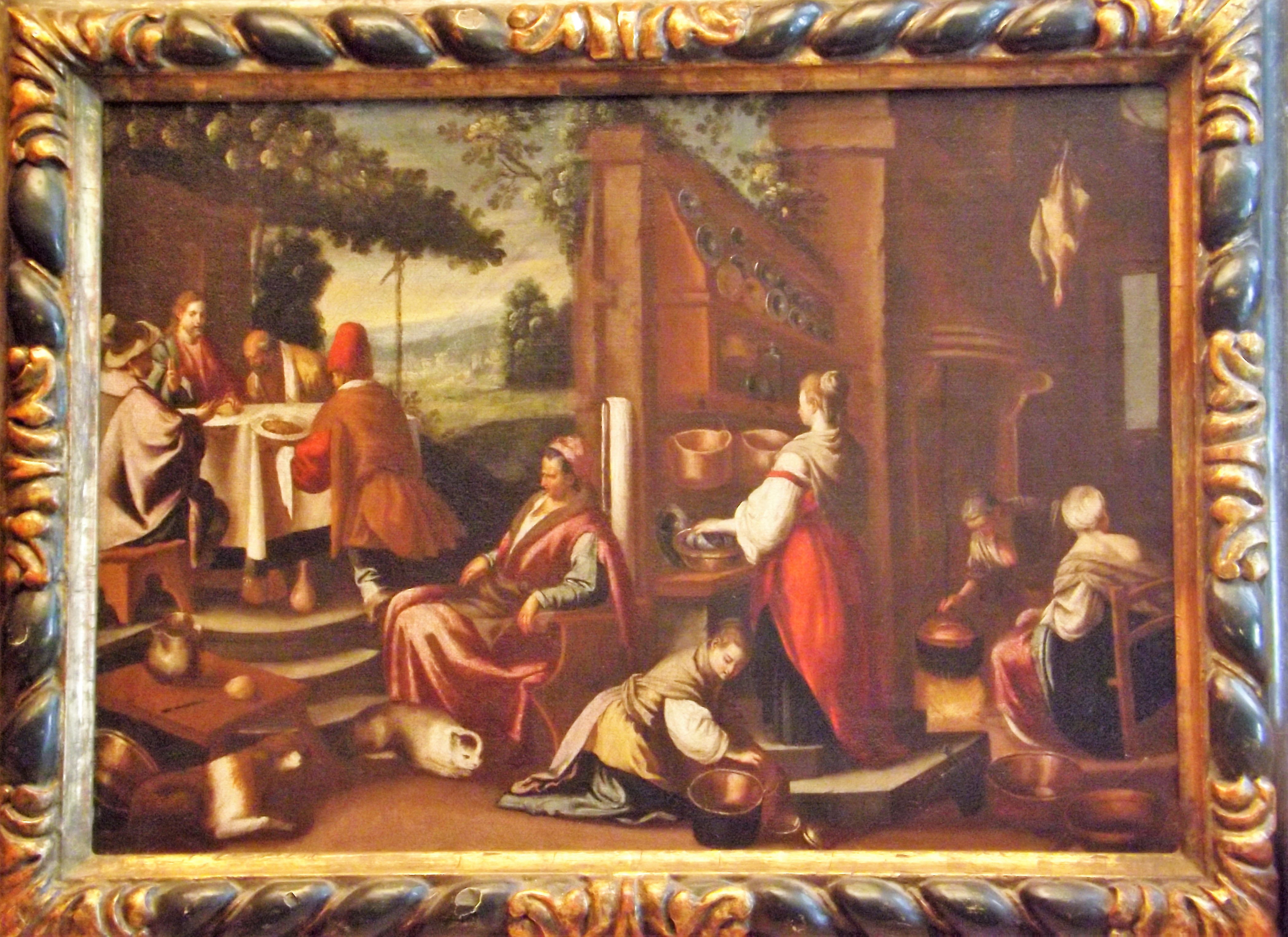 Cena in Emmaus (dipinto) di Dal Ponte Francesco detto Francesco Bassano (attribuito), Dal Ponte Jacopo detto Jacopo Bassano (attribuito) - ambito veneto (seconda metà Sec. XVI)