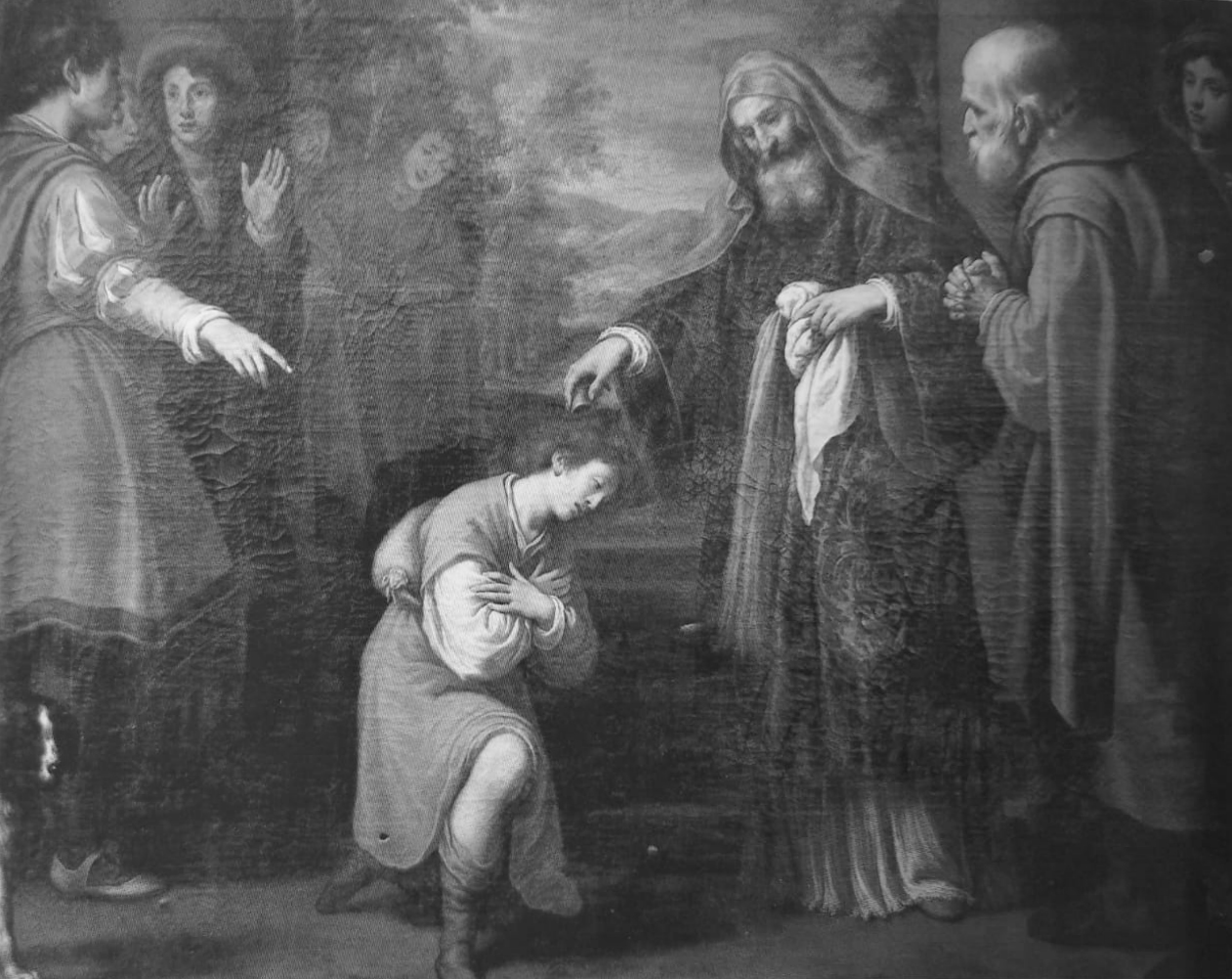 Unzione di David (dipinto, opera isolata) di Lippi Lorenzo (attribuito) (XVII)