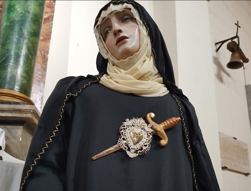 statua processionale di ignoto (attribuito) - manifattura viterbese (XIX)