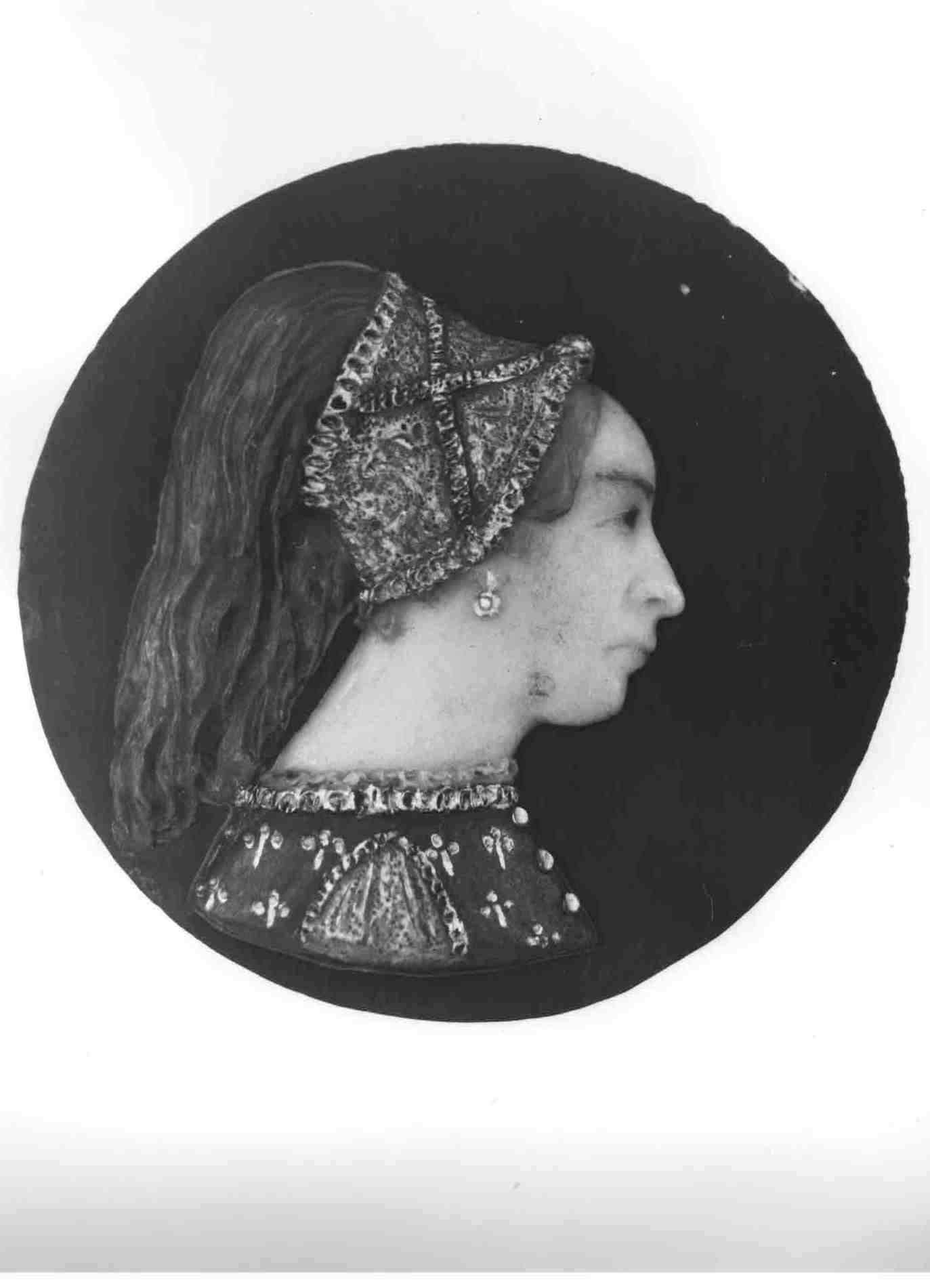 ritratto di Isotta da Rimini (rilievo) - bottega toscana (XIX)