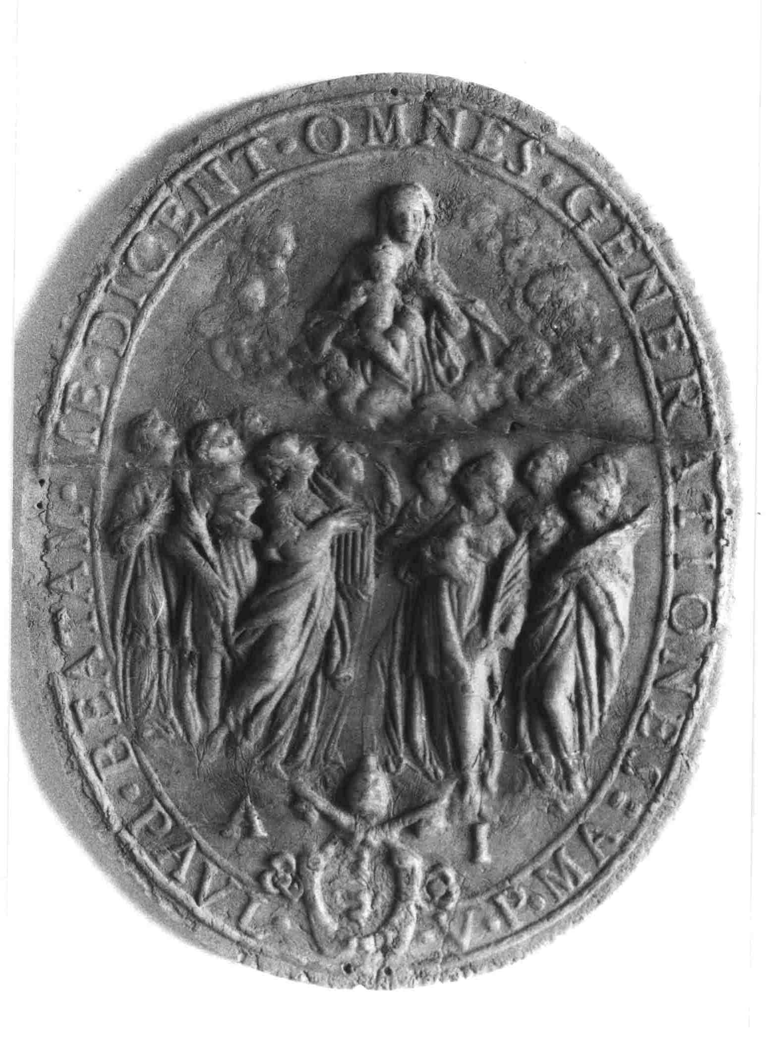 Madonna e sante (Agnus Dei) - bottega romana (XVII)