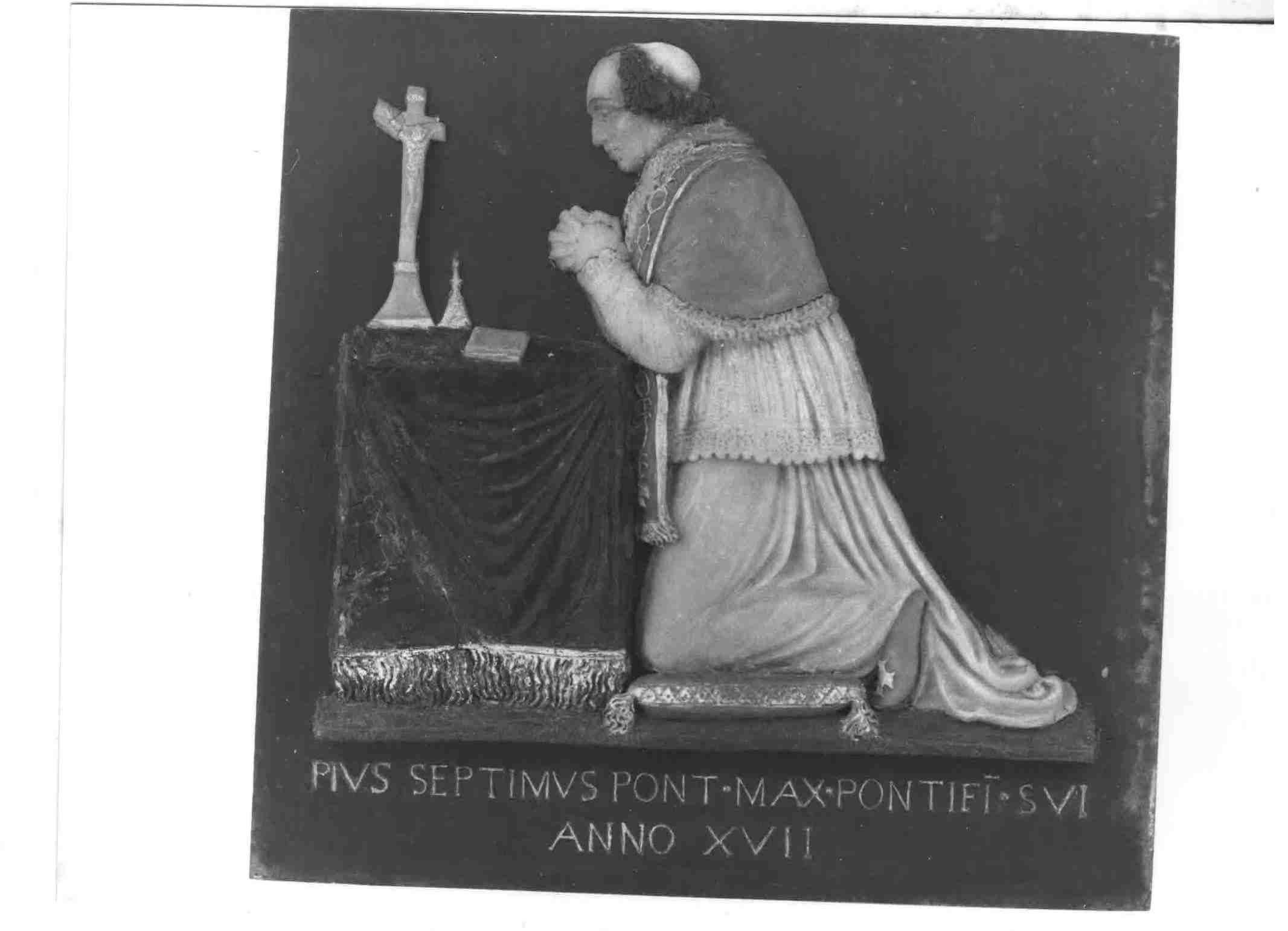papa Pio VII (rilievo) - bottega toscana (XIX)