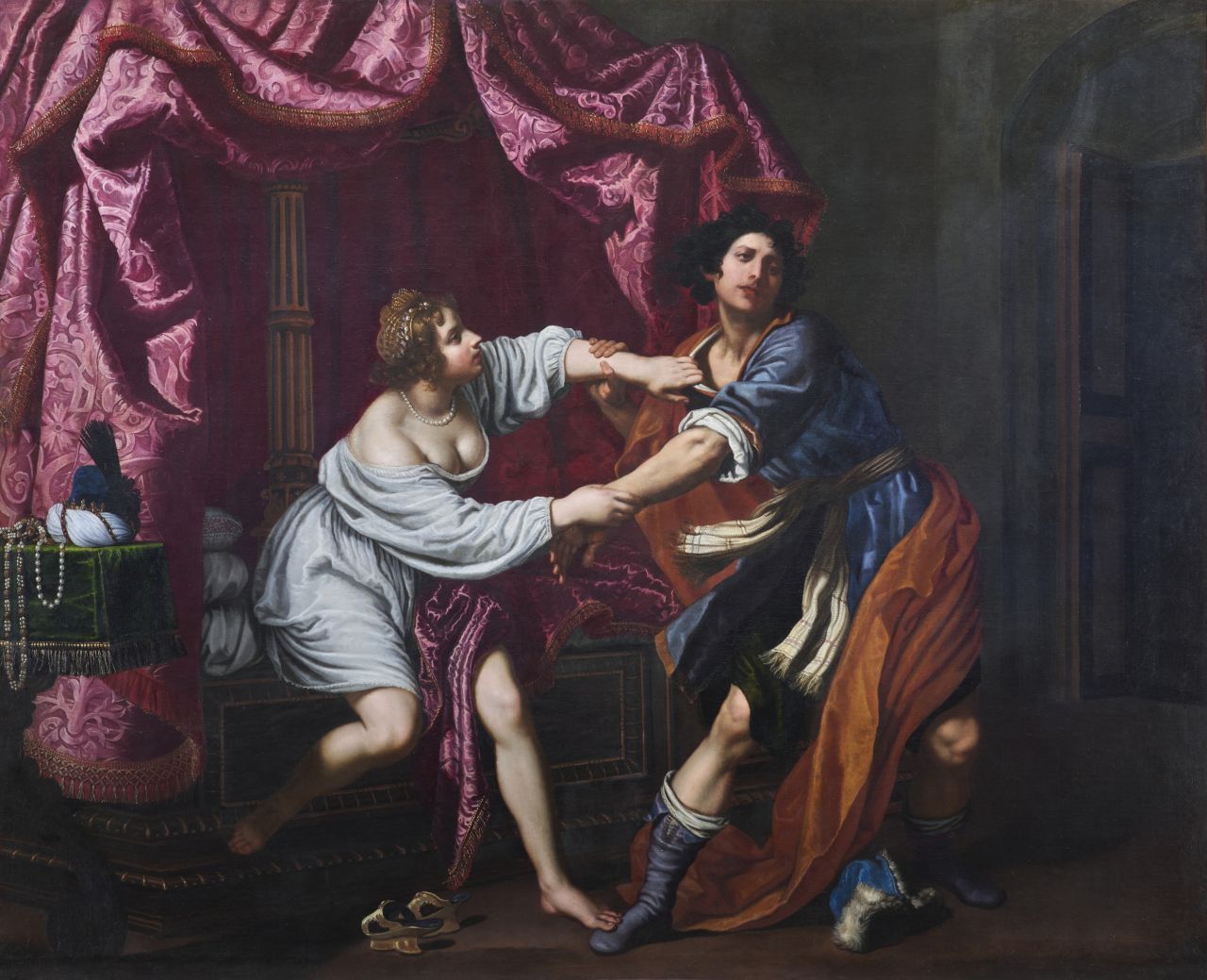 Giuseppe e la moglie di Putifarre, Castità di Giuseppe Ebreo (dipinto, opera isolata) di Bilivert Giovanni (prima metà sec. XVII)