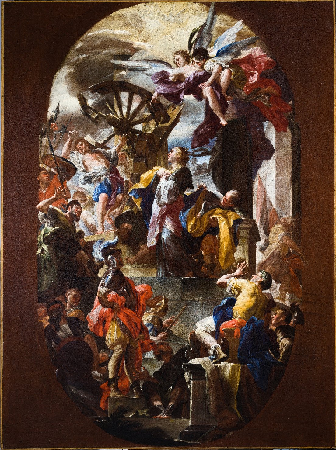 Martirio di S. Caterina d'Alessandria (dipinto - bozzetto) di Vaccaro, Domenico Antonio (XVIII)