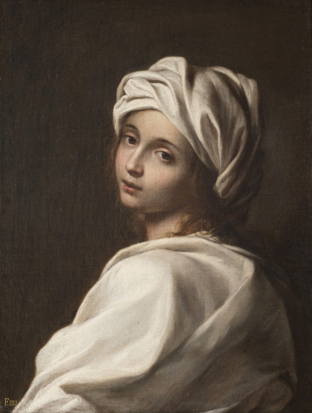 Donna con turbante (presunto ritratto di Beatrice Cenci) (dipinto, opera isolata) di Cantofoli, Ginevra (attribuito) - ambito emiliano (XVII)