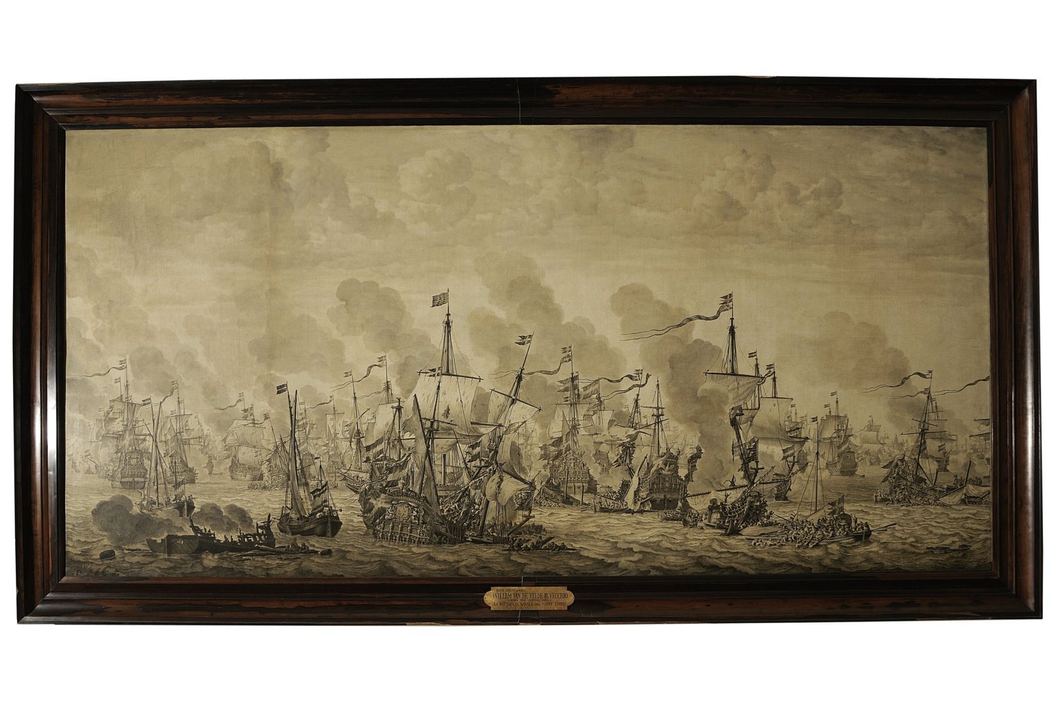 Battaglia del Sont, battaglia navale (dipinto, opera isolata) di Van de Velde Willem il Vecchio (sec. XVII)