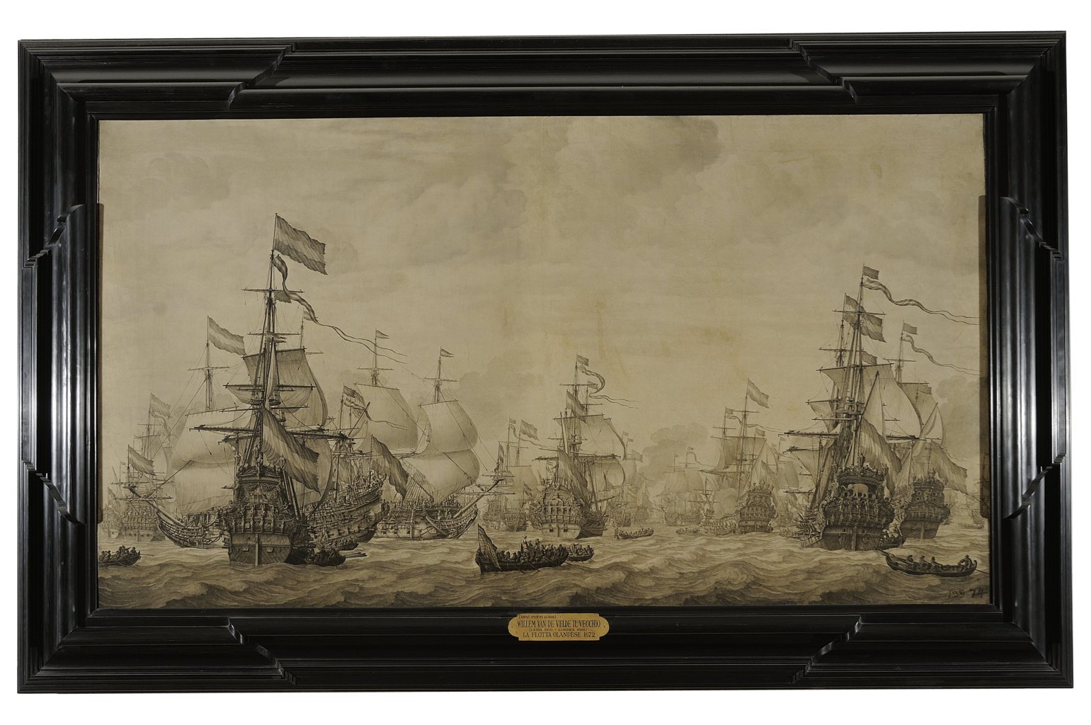 La flotta olandese in navigazione, flotta (dipinto) di Van de Velde Willem il Vecchio (sec. XVII)