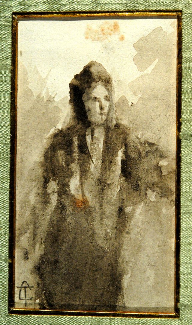 Figura di donna, figura femminile (disegno) di Cremona Tranquillo (XIX)