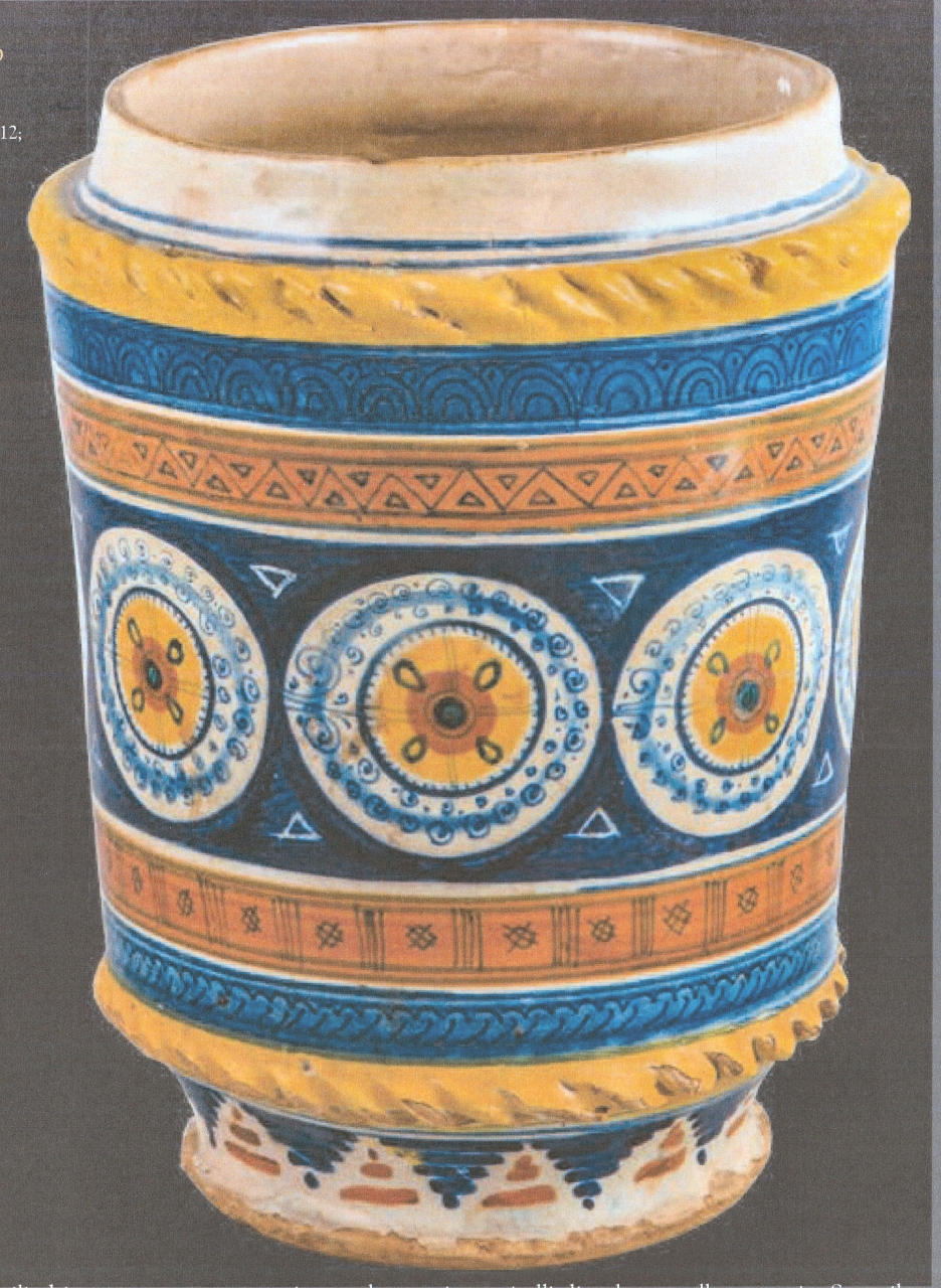 motivi decorativi geometrici e vegetali (alberello, opera isolata) - manifattura di Deruta (XVI)